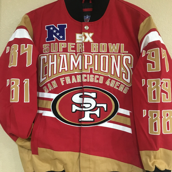 San Francisco 49ers 5X Championship Cotton Jacket - Picture 6 of 8